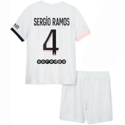 Camisola Paris Saint-Germain Sergio Ramos 4 Criança Equipamento Segundo 2021-2022 Manga Curta